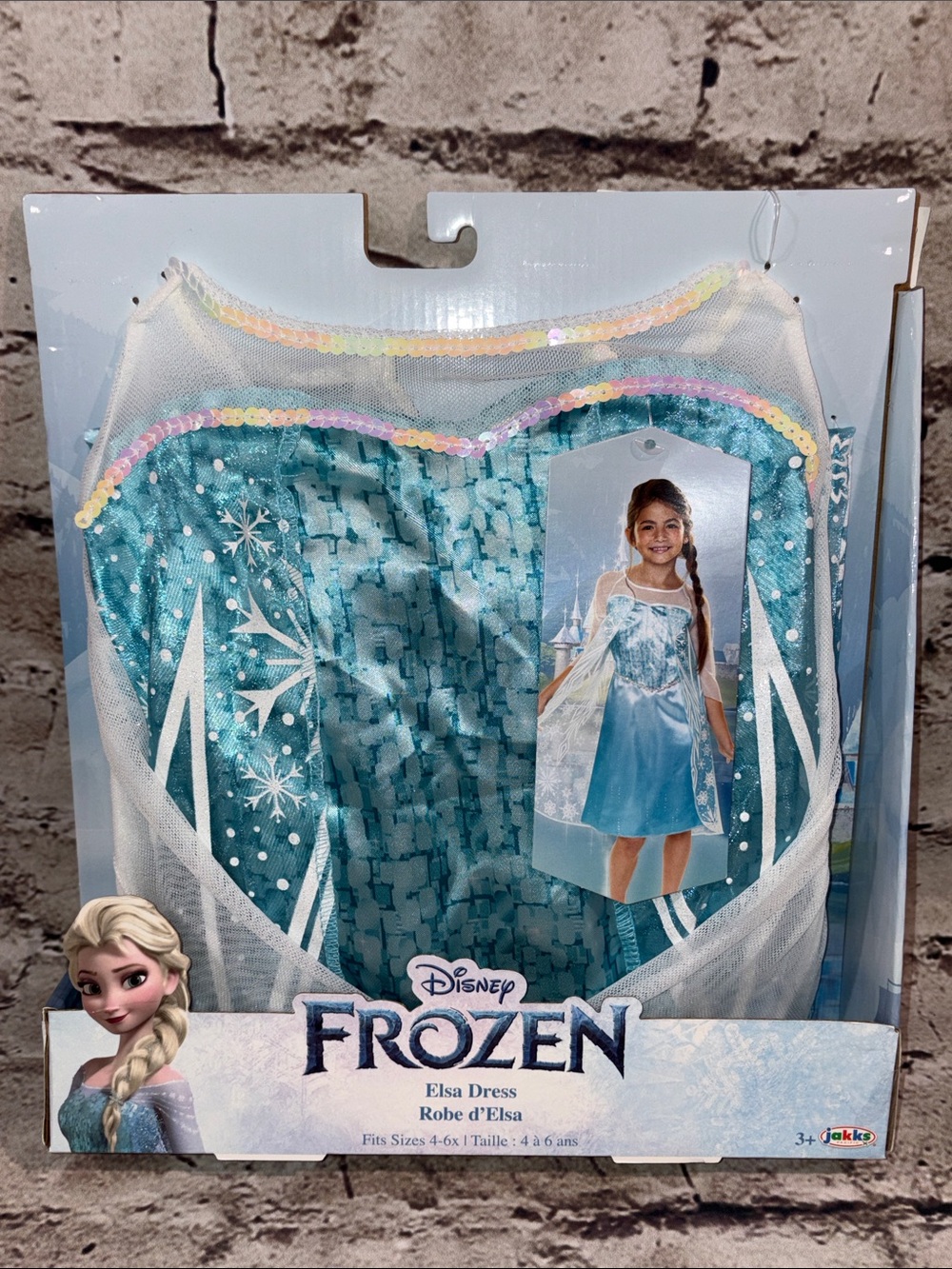 Disney Frozen Elsa Shimmering Aqua and White Dress Costume